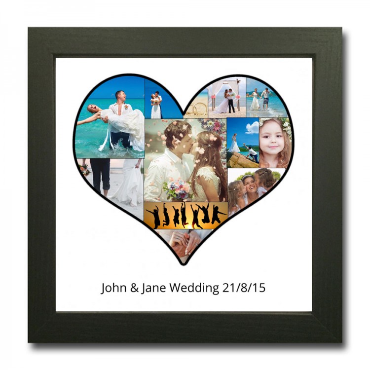 personalised heart photo collage